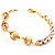 Gold Tone Crystal Kiss Bracelet