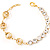 Gold Tone Crystal Kiss Bracelet - view 2