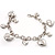Stunning Multi Heart Charms Silver Link Bracelet