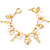 Gold Glass Pearl Key To Your Heart Fashion Bracelet - view 2