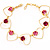 Gold Open Heart Costume Bracelet
