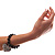 Black Plastic Jumbo Heart Stretch Costume Bracelet - view 5