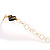 Gold Contemporary Black Plastic Heart Fashion Bracelet - view 4