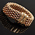 Gold Tone Wide Magnetic Fashion Bracelet - view 7