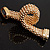 Gold Tone Wide Magnetic Fashion Bracelet - view 4