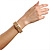 Gold Tone Wide Magnetic Fashion Bracelet - view 9