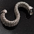 Silver Tone Wide Magnetic Fashion Bracelet - view 7