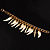Teeth & Dagger Charms Fashion Bracelet (Gold Tone) - view 3