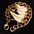 Teeth & Dagger Charms Fashion Bracelet (Gold Tone) - view 7