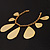 Gold Plated Teardrop Charm Costume Bracelet - view 2