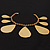 Gold Plated Teardrop Charm Costume Bracelet - view 3