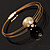Gold Crystal Magnetic Multi Wired Costume Bracelet