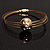 Gold Crystal Magnetic Multi Wired Costume Bracelet - view 6
