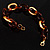 Brown And Gold Plastic Oval Link Costume Bracelet - view 3