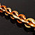 Yellow And Gold Plastic Oval Link Costume Bracelet - view 4