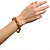 Yellow And Gold Plastic Oval Link Costume Bracelet - view 6