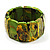 Colour Fusion Wood Stretch Bracelet (Green) - view 3
