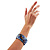 Colour Fusion Wood Stretch Bracelet (Blue) - view 7