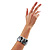 Colour Fusion Wood Stretch Bracelet (Black & White ) - view 7