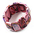 Colour Fusion Wood Stretch Bracelet (Pink)