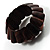 Wood Stretch Bracelet (Dark Brown)
