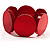 Flat Disk Stretch Resin Bracelet (Red) - view 3