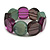 Multicoloured Stretch Resin Bracelet (Purple, Brown & Green) - view 3
