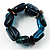 2 Strand Mixed Resin Bead Stretch Bracelet (Blue) - view 2