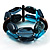 2 Strand Mixed Resin Bead Stretch Bracelet (Blue)