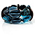 2 Strand Mixed Resin Bead Stretch Bracelet (Blue) - view 4