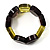 Multicoloured Stretch Resin Bracelet (Lemon, Brown & Black) - view 2