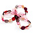 Beaded Flex Bracelet Set (Red, Pink, Cream & Purple) - view 6