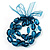 3 Strand Beaded Stretch Bracelet (Blue) - view 4