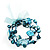 3 Strand Shell Flex Bracelet Set (Aqua Blue)