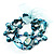3 Strand Shell Flex Bracelet Set (Aqua Blue) - view 5