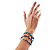 3 Strand Shell Flex Bracelet Set (Aqua Blue) - view 6