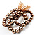 3 Strand Chocolate-Coloured Beaded Flex Bracelet - view 5