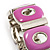Oval Link Pink Flex Enamel Bracelet - view 4