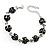 Black Enamel Crystal Ladybug Bracelet - view 4