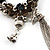 3-Strand Flex Bead Charm Bracelet (Black&Silver) - view 4