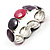 Enamel Oval Stretch Fashion Bracelet (Violet, Purple&Pink) - view 6