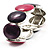 Enamel Oval Stretch Fashion Bracelet (Violet, Purple&Pink) - view 8