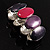 Enamel Oval Stretch Fashion Bracelet (Violet, Purple&Pink) - view 4