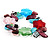 Multi-Coloured Beaded Glass Floral Flex Bracelet - view 7