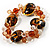 Amber Coloured Gold Foil Glass Bead Bracelet - view 8