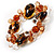Amber Coloured Gold Foil Glass Bead Bracelet - view 5
