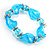 Sky Blue Twisted Flex Glass Bracelet - view 5