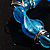 Sky Blue Twisted Flex Glass Bracelet - view 4