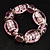 Bold Pink Glass Flex Bracelet - view 2