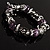 Boho Black & Grey Flex Glass Bracelet - view 8